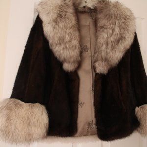 Mink with fox fur Cape